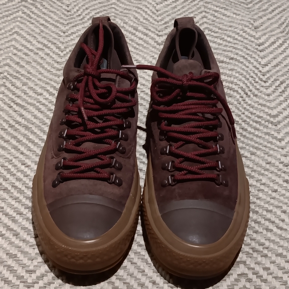 CONVERSE CTAS Descent Ox Burnt Umber 153686C Suede Leather Sneakers Mens SZ 11.5 - Picture 2 of 5